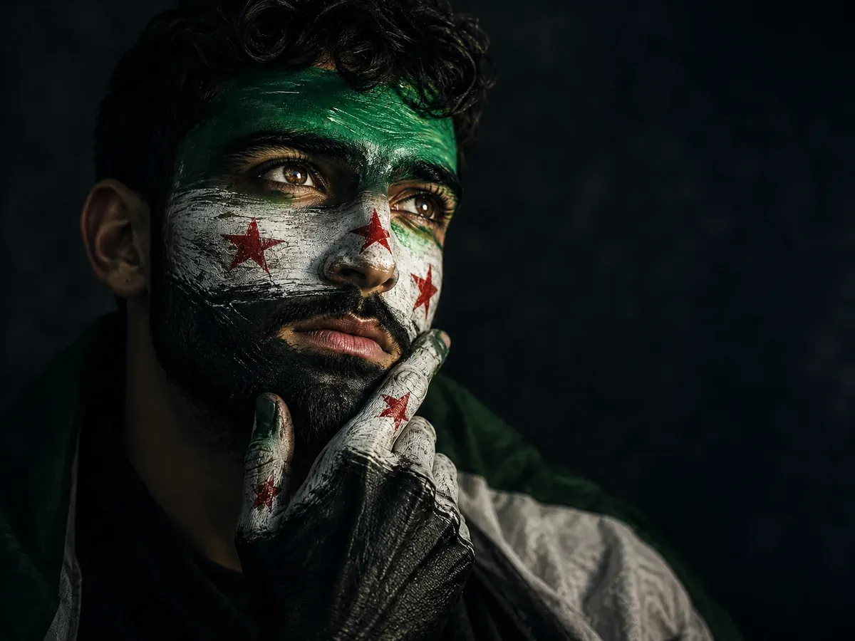 صورة رمزية لشاب بألوان العلم السوري